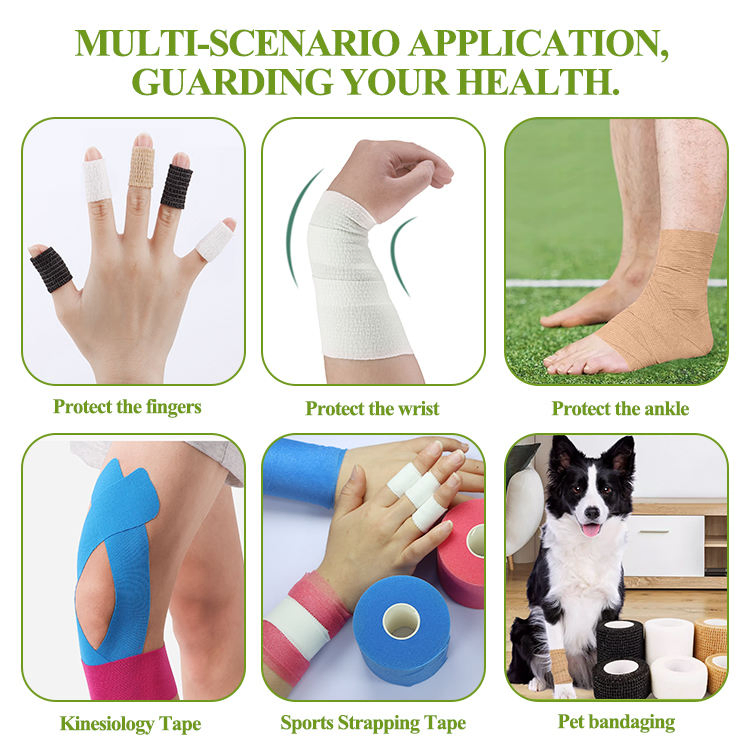 Premium Kinesiology Tape Athletic Tape Supports &amp; Protect Muscles Knees Shoulders Waterproof &amp; Hypoallergenic Uncut Sport Tape