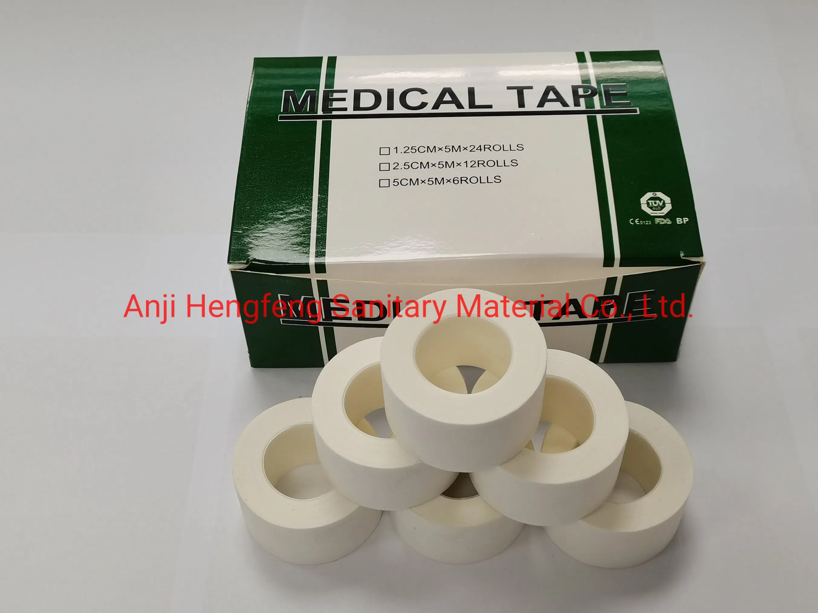 ISO Approved High Quality Medical Adhesive Zinc Oxide Cotton Tape Sports Tape 15cm