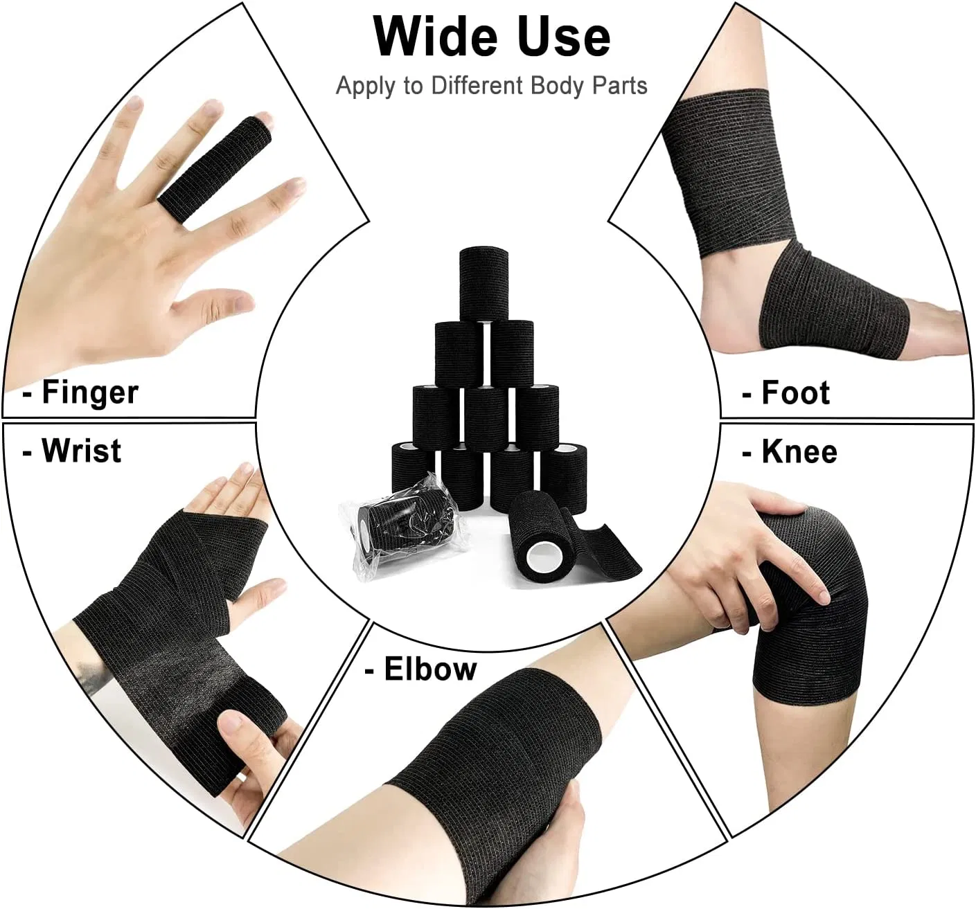 Cohesive Pet Self-Adhesive Bandage Elastic Breathable Surgical Wrap for Vets Hand Guard