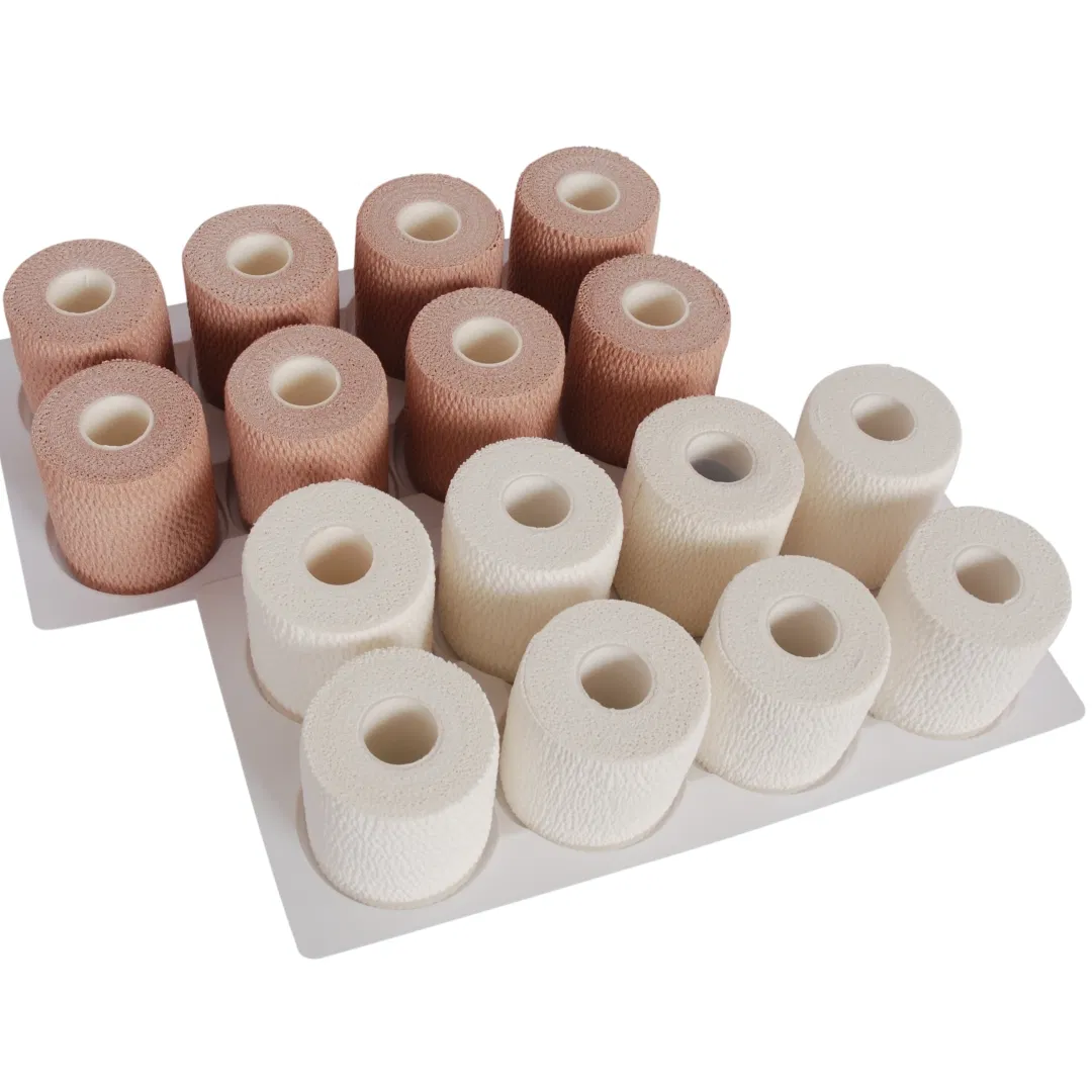 Tearable Cotton Eab Hand Tear Cotton Elastic Adhesive Bandage Beige Color White Color Black Color
