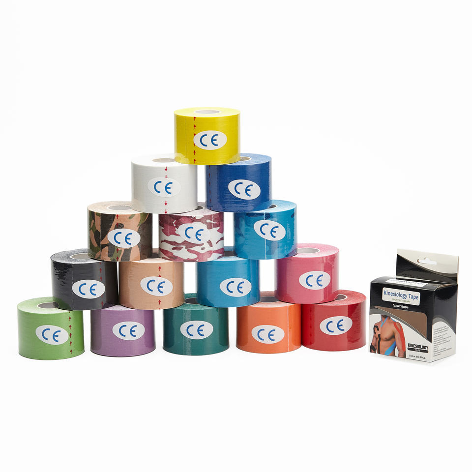 Factory Price Cotton Kinesiology Tape for Knee and Ankle Hypoallergenic Athletic Tape for Injury Support and Swelling Reduction