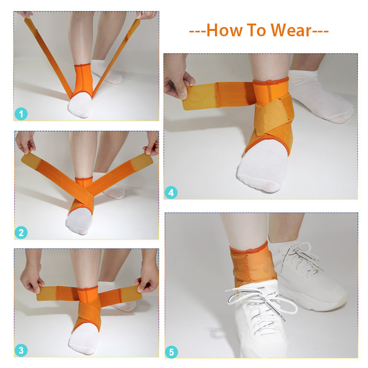 Wholesale Breathable Neoprene Ankle Sleeve Brace for Sprained Ankle, Arthritis, 4 Colors Adjustable Compression Sports Ankle Support Stabilizer Wrap Protector