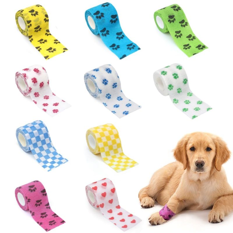 Wholesale Self Adhesive Pawprint Vet Wrap Bandage