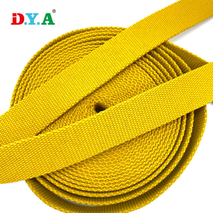 Custom Width Yellow Heavy Duty Polypropylene Strapping Ppwebbing Tape for Bag Strap Sling