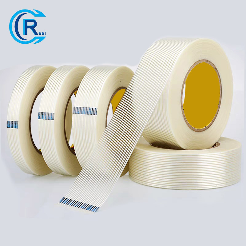 Filament Strapping Tape, 2 Roll 2 Inch X 35 Yards 5.5 Mil, Heavy Duty Transparent Reinforced Fiberglass Tape