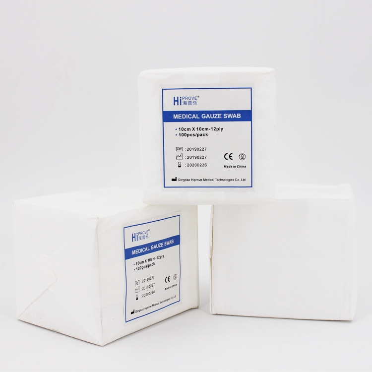 Medical Surgical Sterile Non-Sterile 5X5cm 7.5X7.5cm 10X10cm Cotton Absorbent Nonwoven Gauze Sponge Gauze Dressing Gauze Pad Gauze Swab