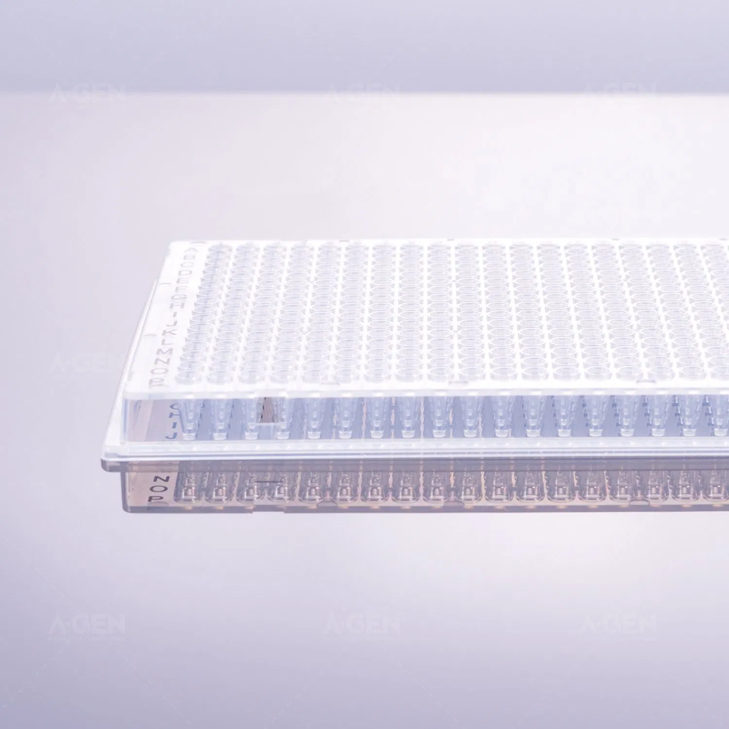 384 PCR Consumables 30UL Double Corner Cut with Black Mark