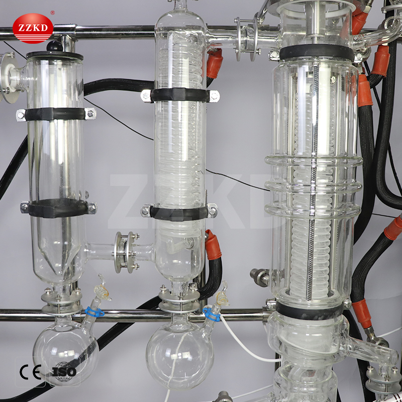 Lab Essential Oil Distiller System Stainless Steel Short Path Molecular Distillation Equipment for Hemp Oil Extraction