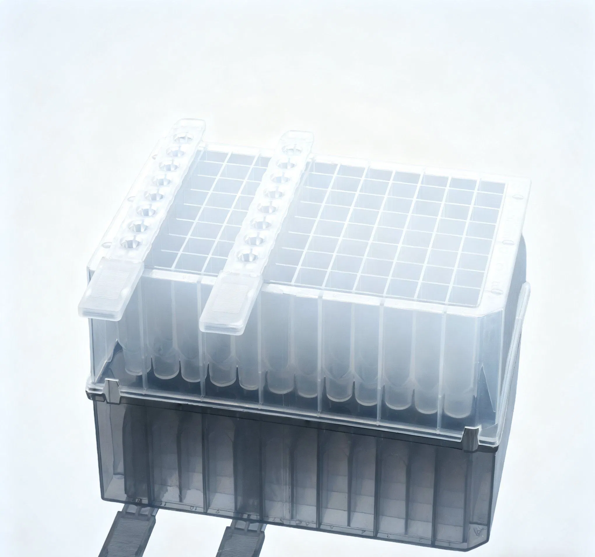 8-Strip Tip Comb PP V-Bottom Deep Well Plate Lab Consumables