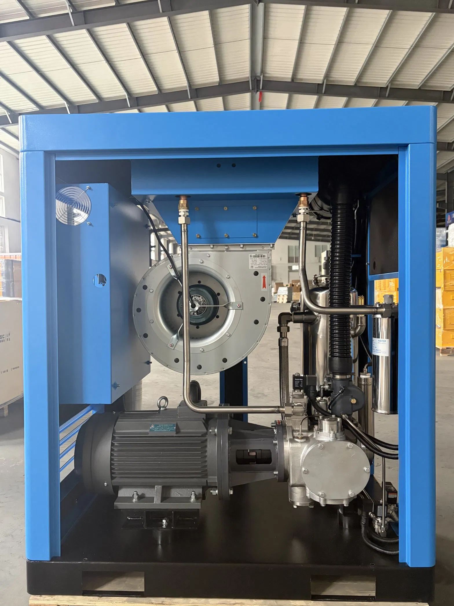 Custom-Made Oil-Free 15kw High-Pressure 20bar 25bar 30bar Single-Stage Screw Air Compressor Main Unit From a Chinese Factory