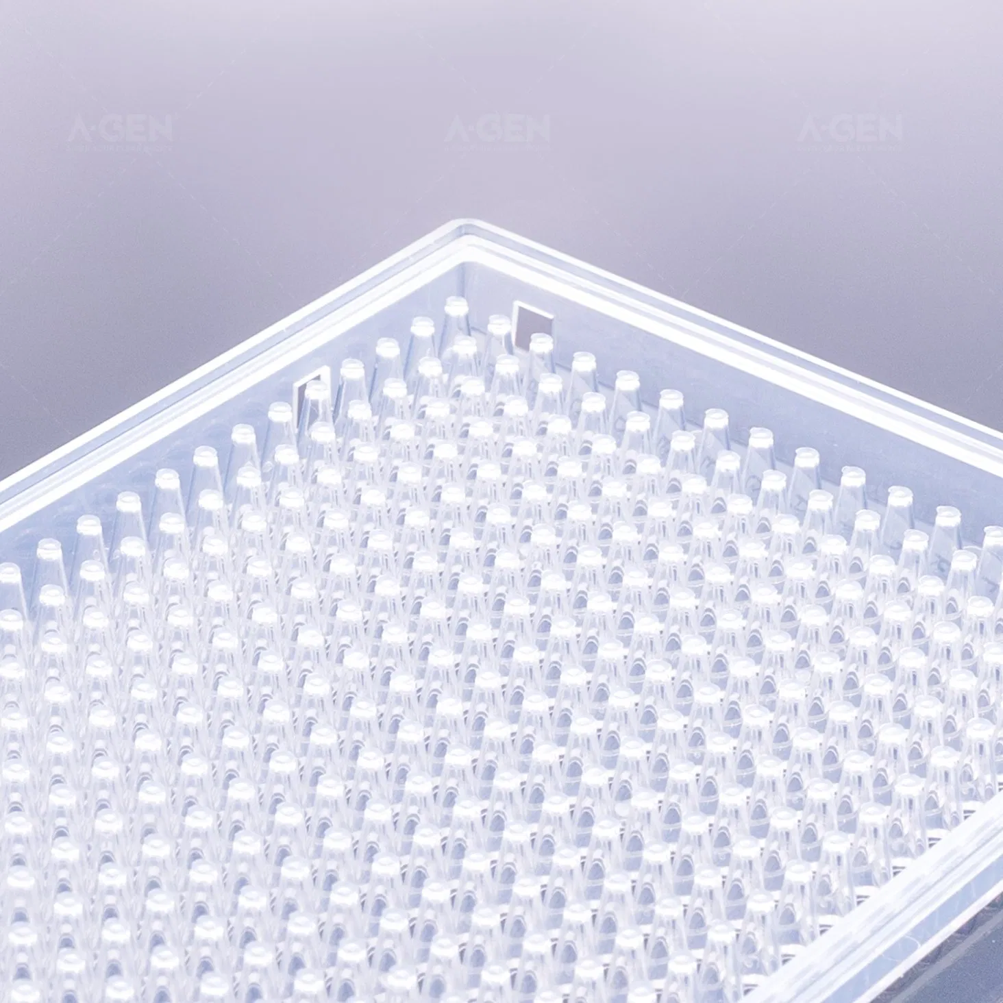 384 PCR Consumables 30UL Double Corner Cut with Black Mark