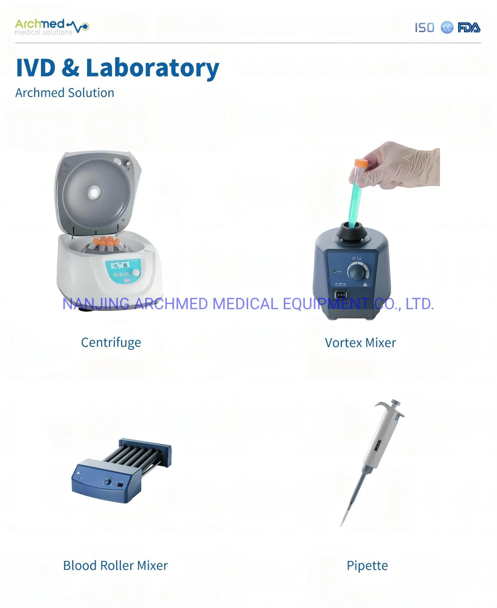 Medical Equipment Laboratory Equipment Centrifuge Vortex Mixer Blood Roller Mixer Pipette