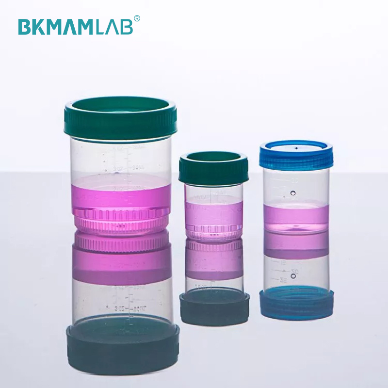 Plastic Urine Transportation Cup 90ml Lab Collection Urine Cup Factory Supply