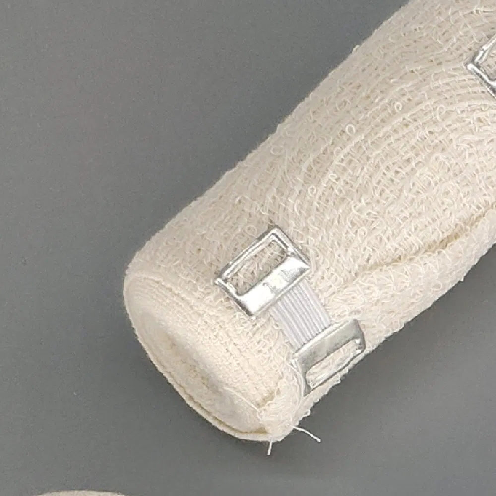Medical Bandage 75G/M2 Natural White 5cm X 4.5m Stretched Length Non Sterile Medical Dressing Cotton Elastic Crepe Bandage