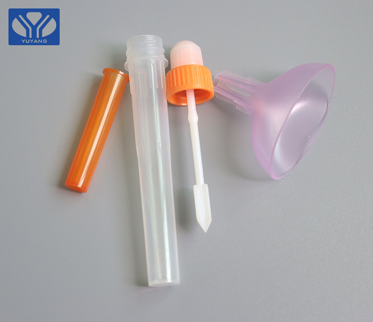 Yuyang CE ISO Medical Lab DNA Sterile Sample Specimen Viral 1.8ml Funnel Test Plastic Saliva Collection Tube