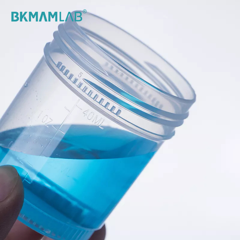 Plastic Urine Transportation Cup 90ml Lab Collection Urine Cup Factory Supply