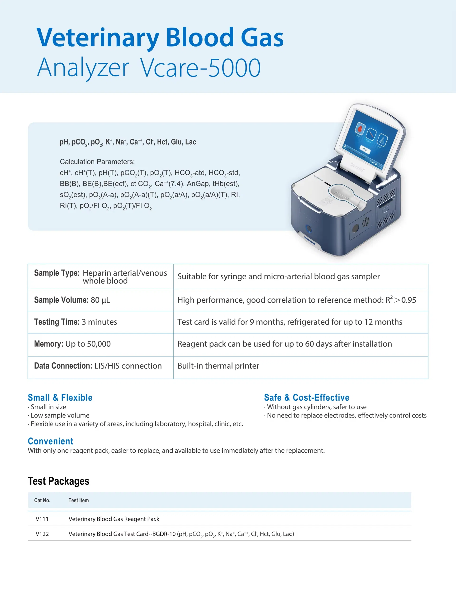 Blood Gas Analyzer Features