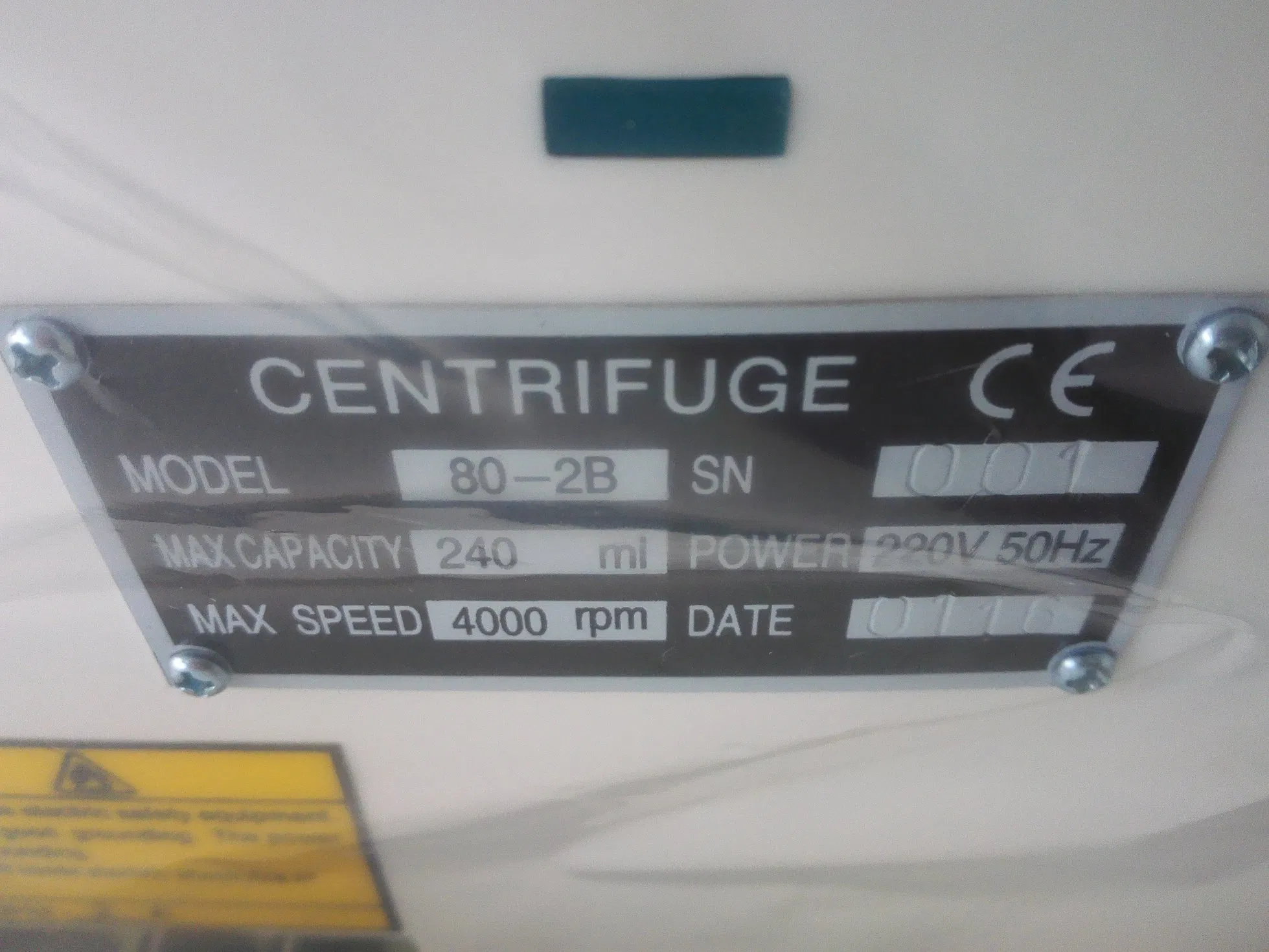 Hc-B037 Prp Centrifuge Machine 12*20ml Centrifuge Equipment