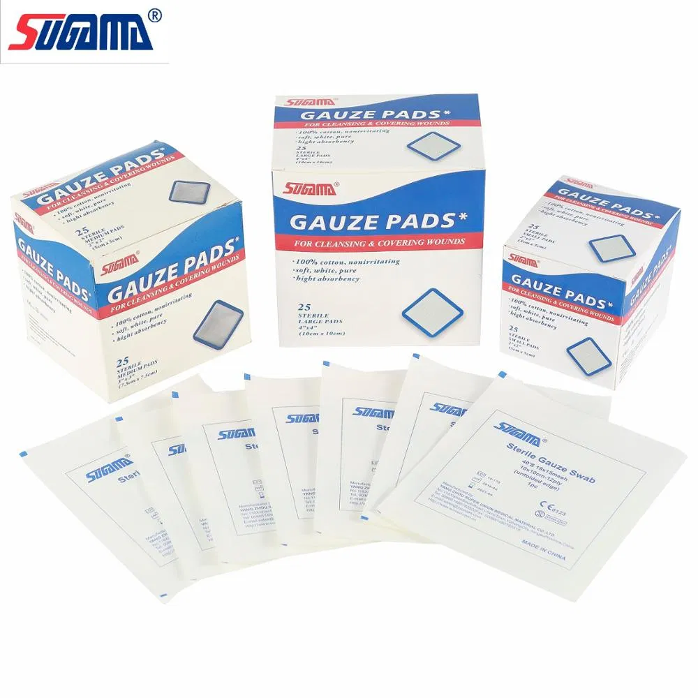 Medical Consumable FDA Approved Sugama Brand Soft Absorbent Gauze Sterile Swab