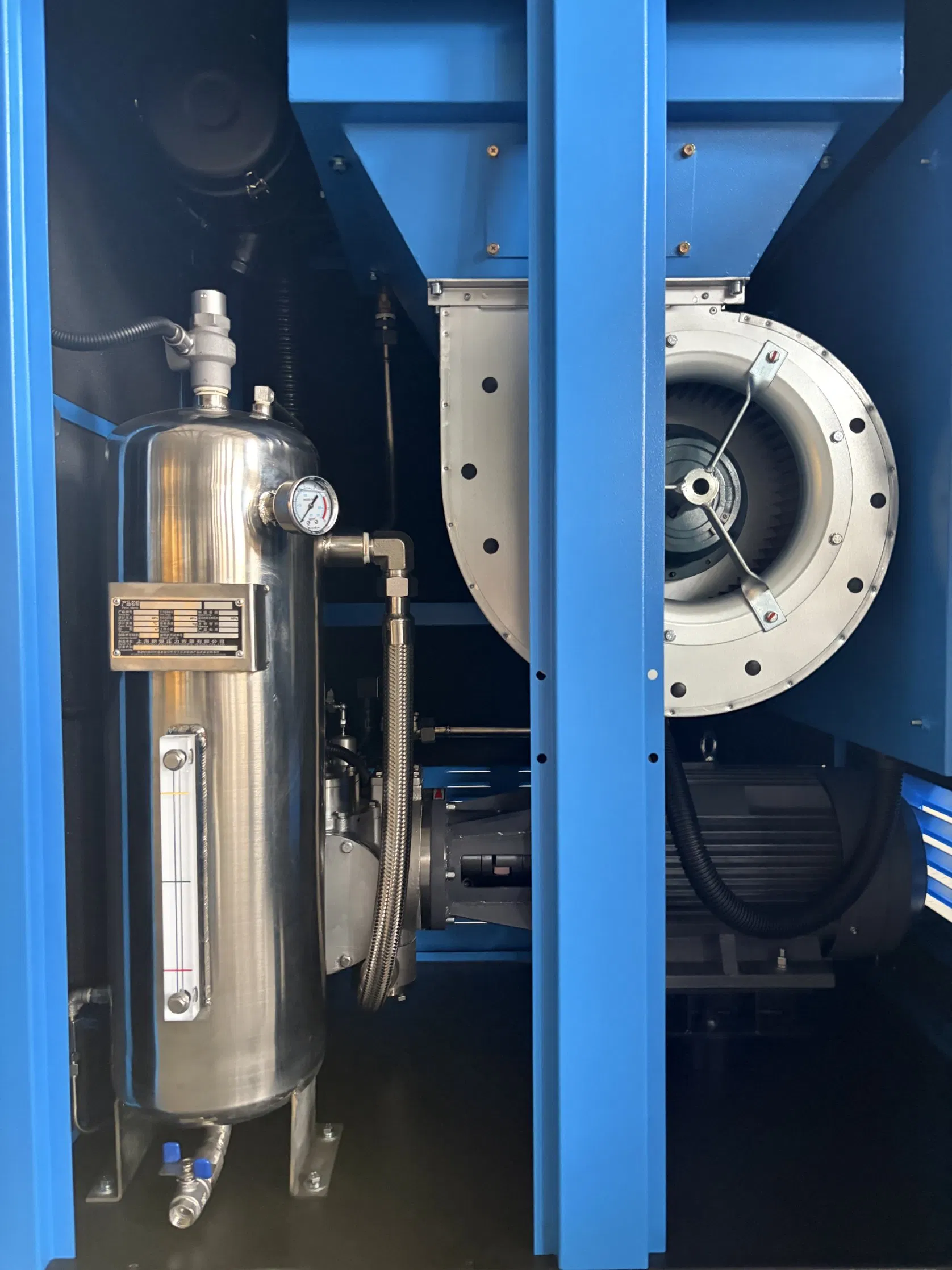 Custom-Made Oil-Free 15kw High-Pressure 20bar 25bar 30bar Single-Stage Screw Air Compressor Main Unit From a Chinese Factory