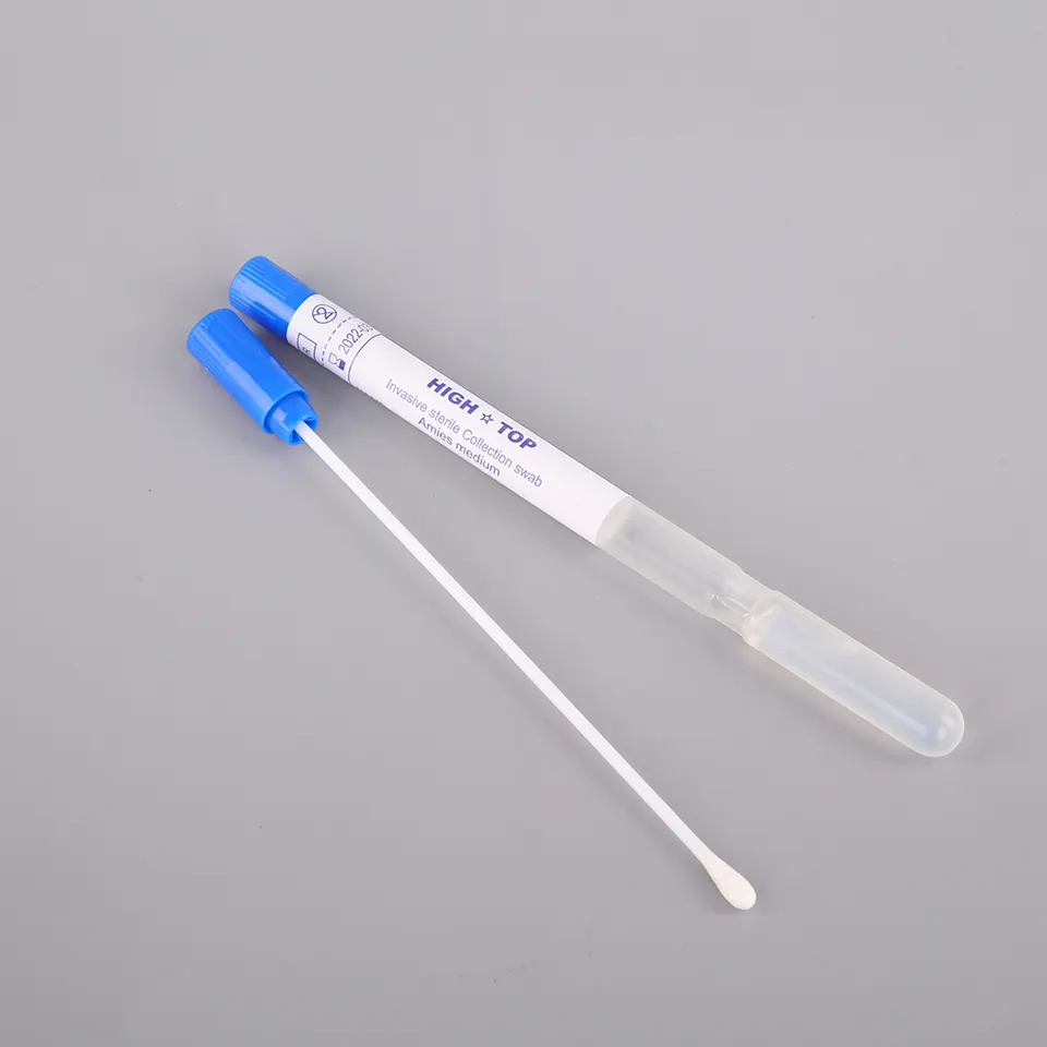 Medical Lab Sampling Specimen Collection Disposable Transport Swab with Tube