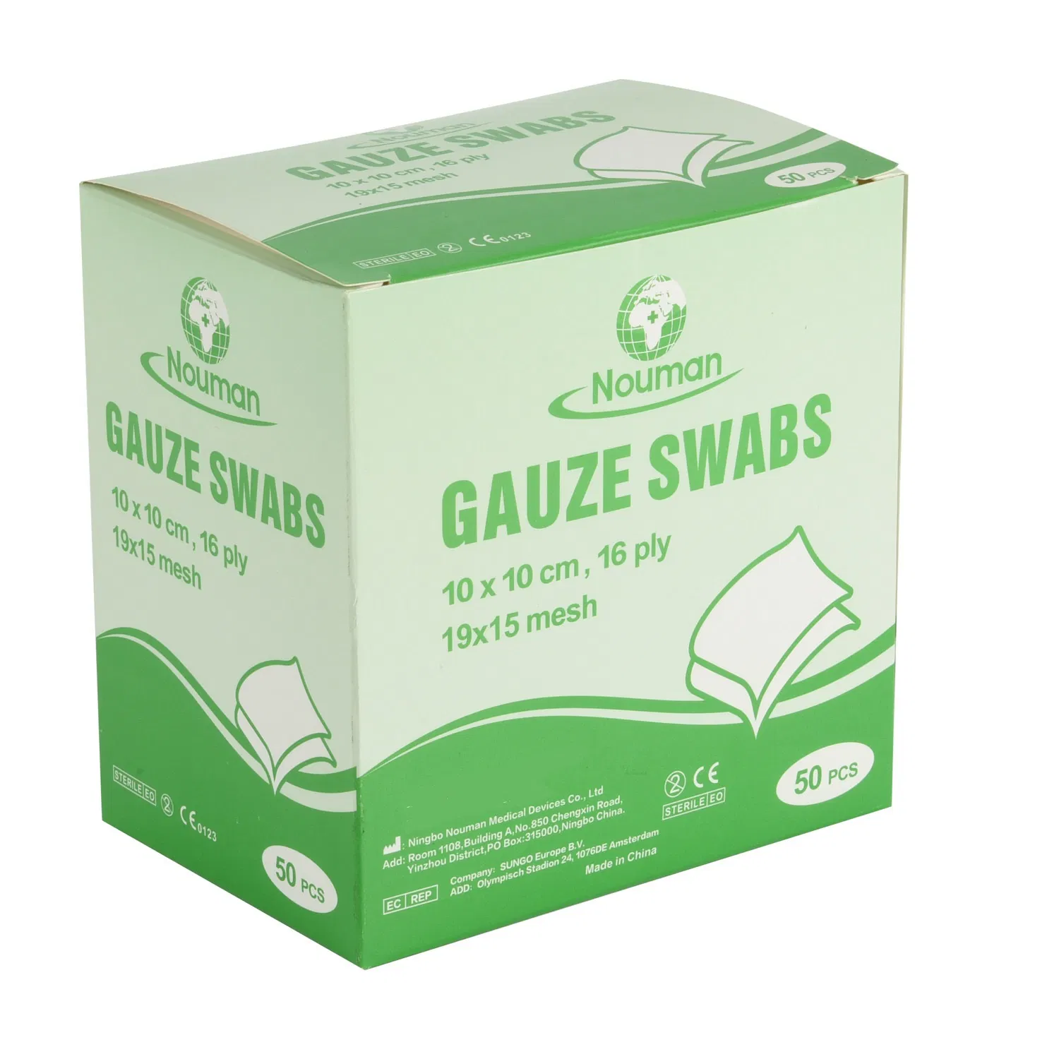 Manufacturer China Factory Disposable Surgical Medical CE FDA ISO with X Ray Folded Double Wrapping 100% Cotton Lap Sponge Gauze Sponge Sterile Gauze Swab