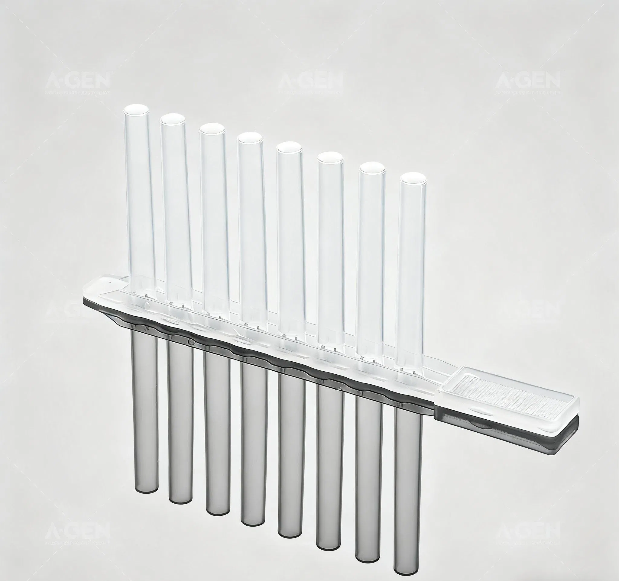 8-Strip Magnetic Tip Comb - PP Material V-Bottom Safe Lock Lab Consumables