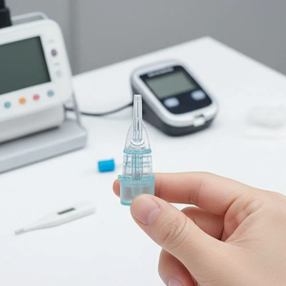 Blue Cap Blood Collection Tube, Transparent, No Scale, Lab Consumables