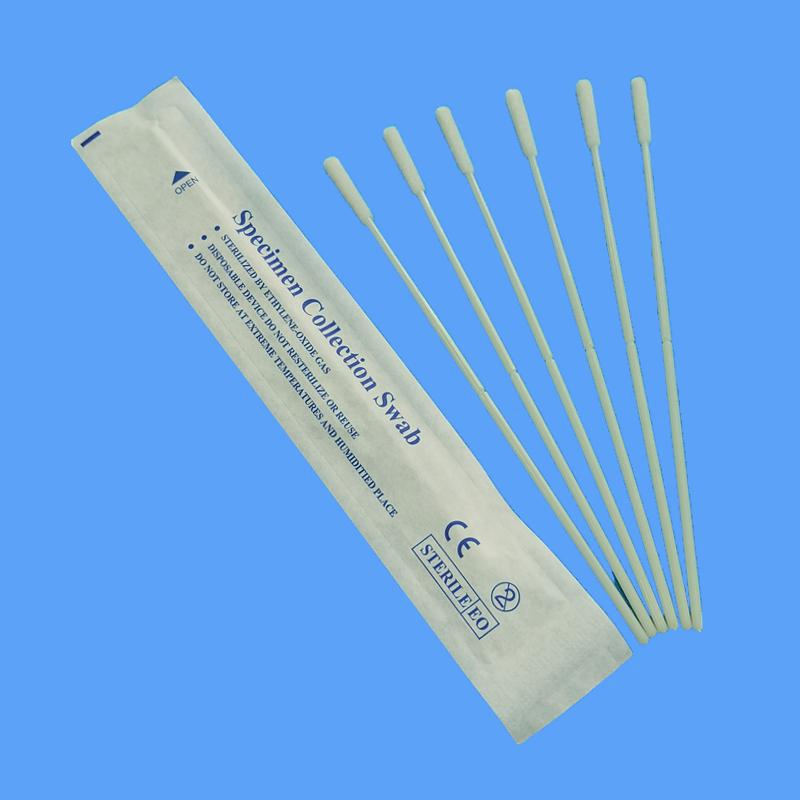 HD5 Disposable Flocked Specimen Collection Sampling Nasal Nasopharyngeal Oral Test Sterile Medical Swab Stick
