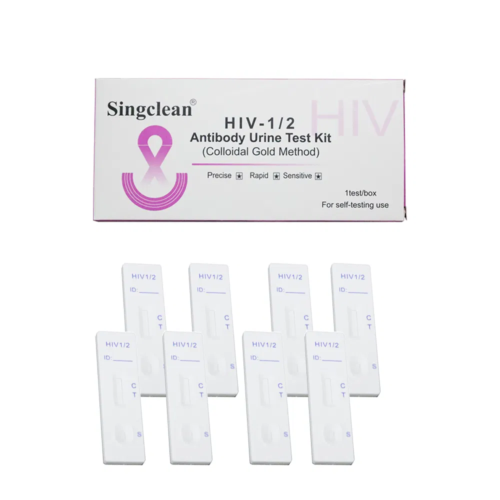Singclean Wholesale Quick Rapid Diagnostic Self-Test Home Ivd Medical Equipment Urine Reagent Human Immunodeficiency Virus Test Kits