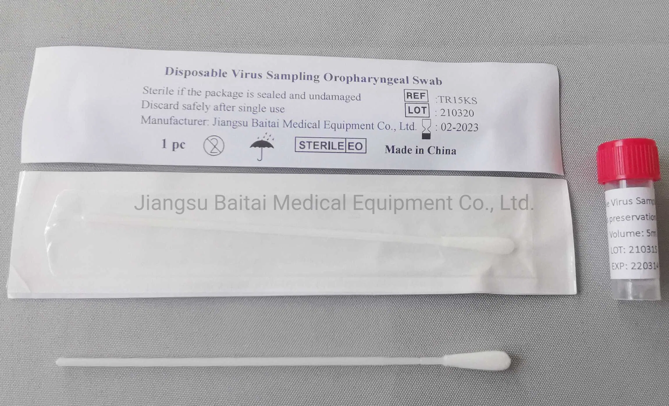 Disposable Virus Sampling Swab Kit, Sterile Oral/Oropharyngeal Swab Kit