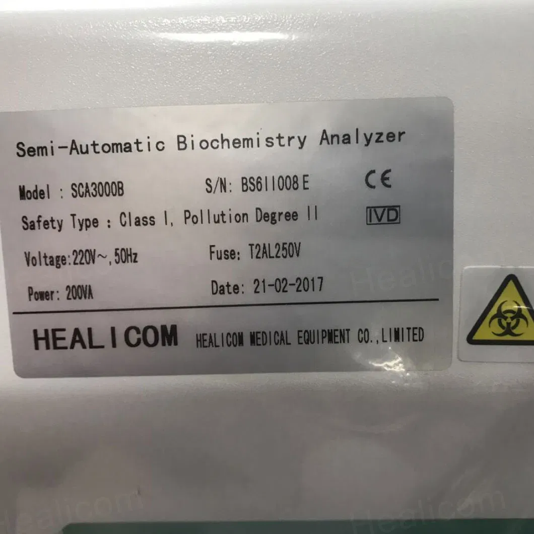 Clinical Portable Touch Screen Semi-Auto Veterinary Chemistry Analyzer