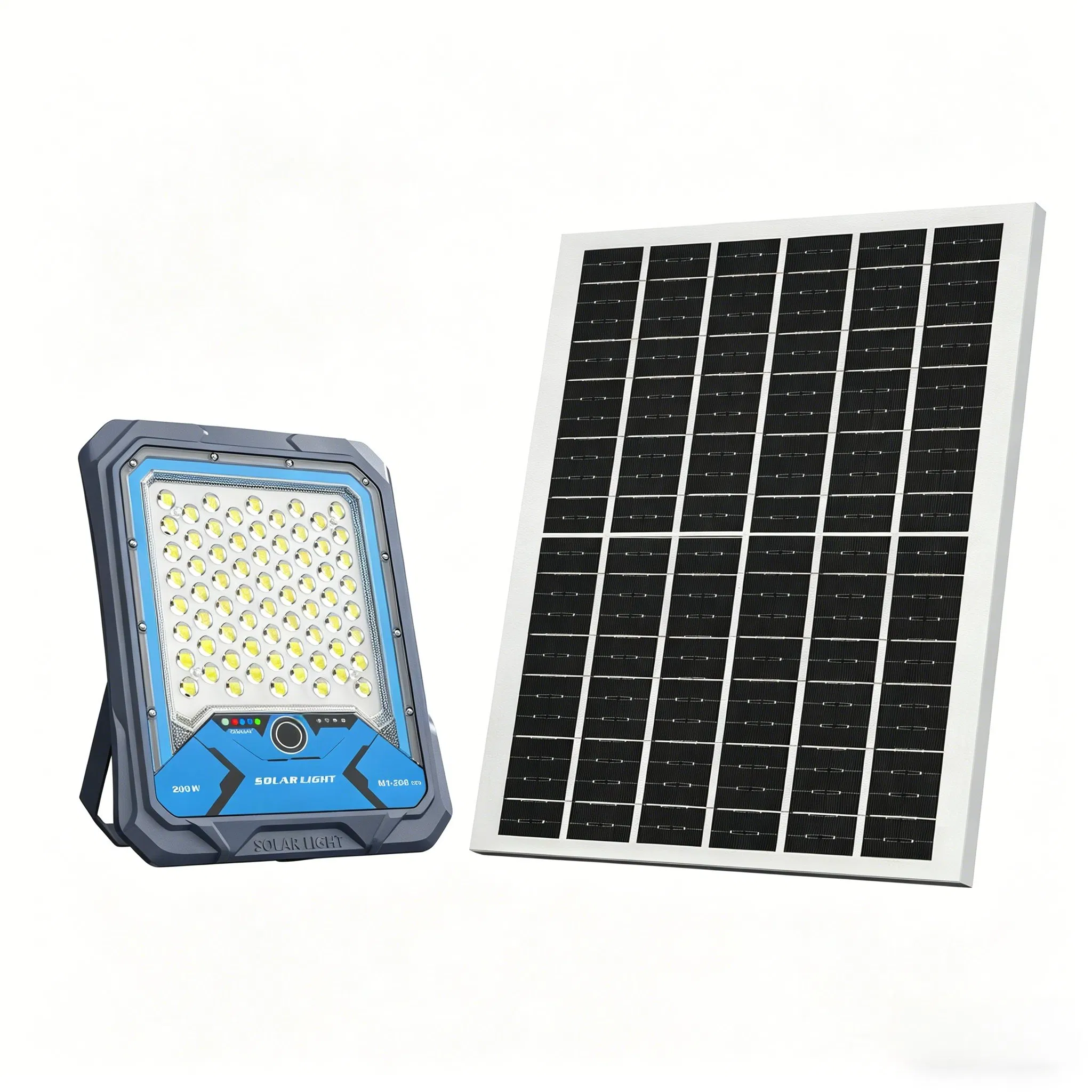 Nueva 200W Luz de Inundación Solar con 1440p Cámara Luz de Seguridad Solar Alimentada por Energía con Sensor de Movimiento Luz de Pared IP66 a Prueba de Agua para Jardín