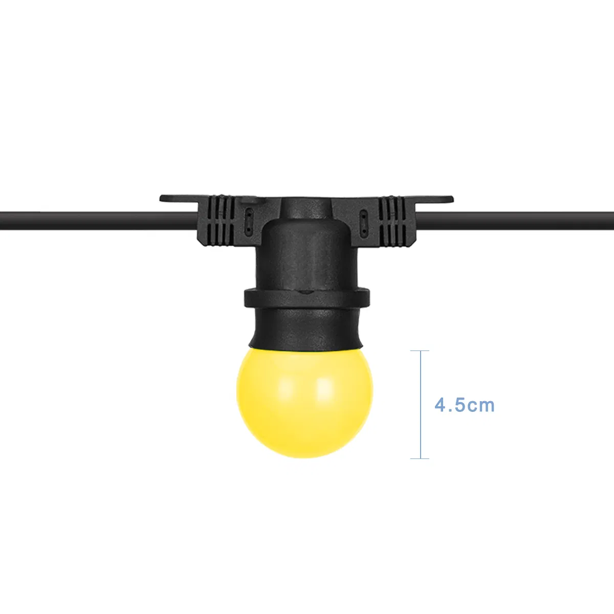 Proveedor Dorado 32.8FT Guirnalda Solar de Navidad para Terraza G45 Luces de Cadena LED