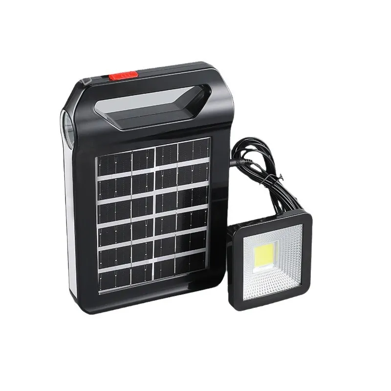 Luces de inundación de seguridad alimentadas por energía solar con cable para patio exterior, jardín, cobertizo, granero