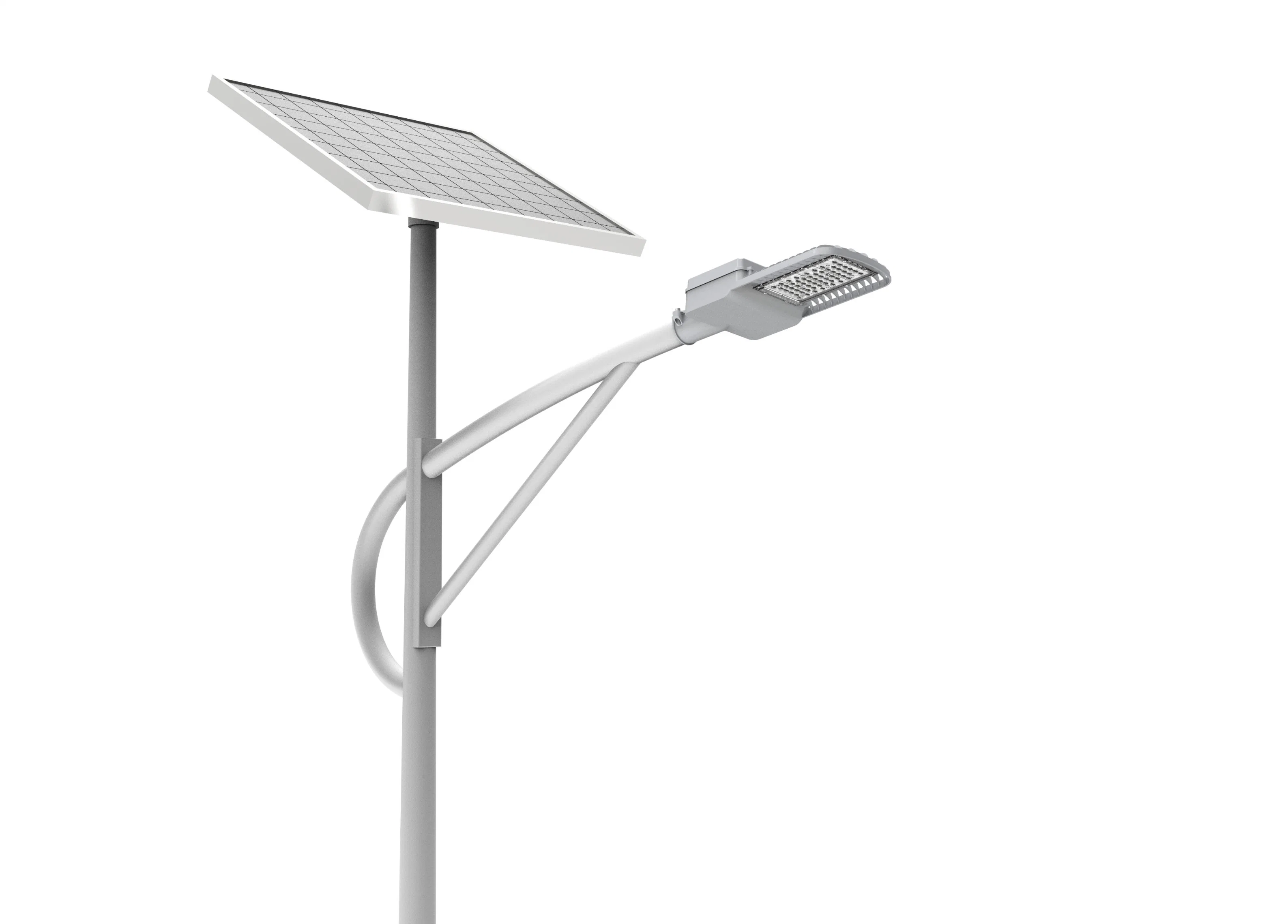 Luz de calle solar LED impermeable al aire libre de aluminio integrado IP65 IP66 IP67 con sensor de movimiento, batería de litio y panel solar