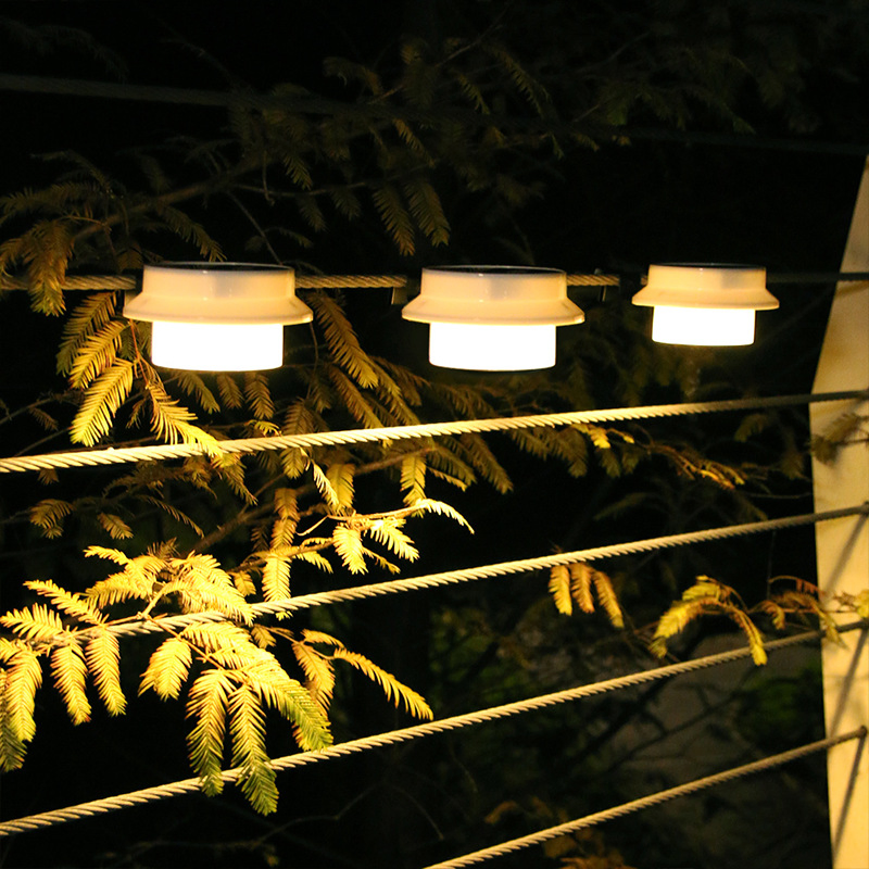 Luz solar exterior para jardín, pared, canalón, cerca, patio trasero, lámpara de calle, lámpara de vida