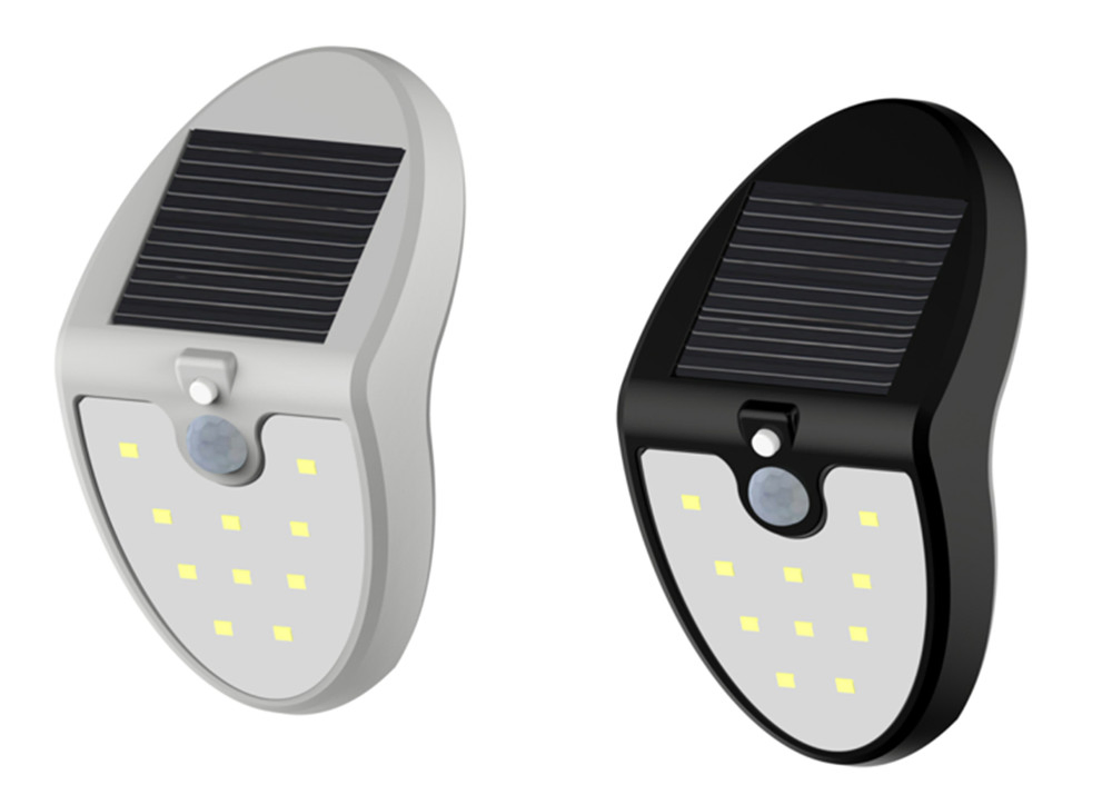 Luces de Gutter Solar para Pared, Luces de Seguridad con Sensor de Movimiento Solar para Exterior con Poste de Montaje Rotatable