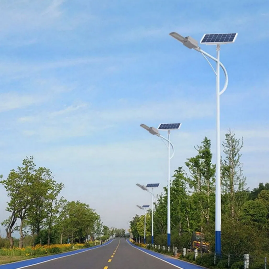 Luz de Calle Solar LED con Sensor de Movimiento Impermeable 1000W Luz de Jardín Super Brillante para Caminos y Carreteras Grande Luz Solar de Calle Exterior