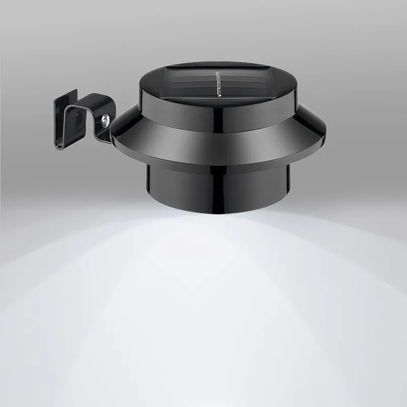 Luces solares luces de canalón fabricante chino blanco negro en venta