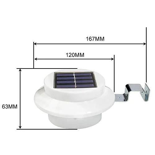 Luz Solar para Exterior Cerca Techo Canal Jardín Patio Wbb17800