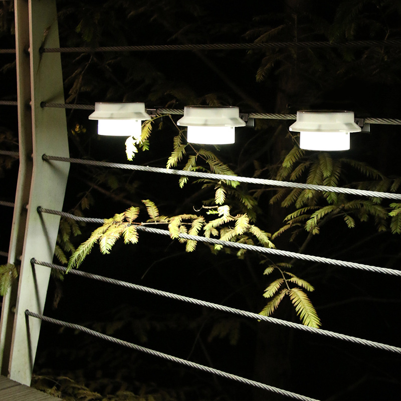 Luz solar exterior para jardín, pared, canalón, cerca, patio trasero, lámpara de calle, lámpara de vida