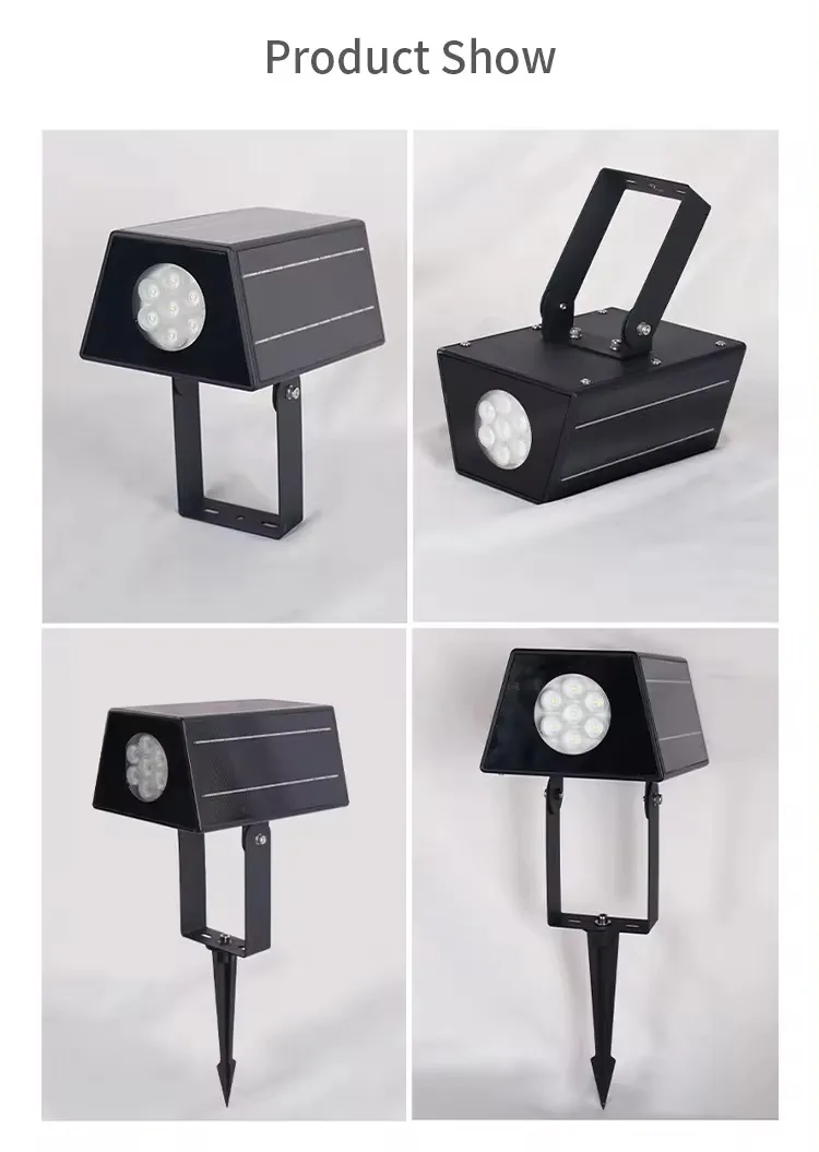 Luz de Spot Exterior Solar IP65 Impermeable Blanca Cálida para Paisaje en Jardín y Sendero