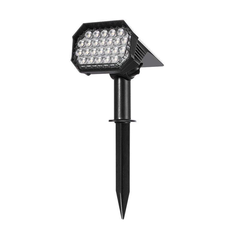 Lámpara solar exterior RGB a prueba de agua para pared, foco LED para jardín
