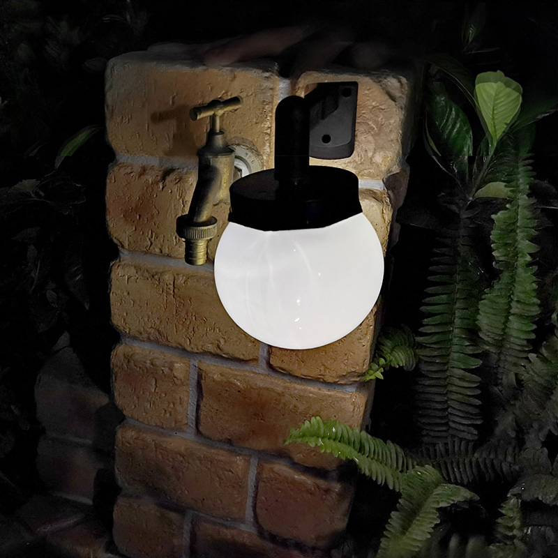 Lámpara de pared para escalera exterior impermeable de estilo chino, luces solares para terraza exterior