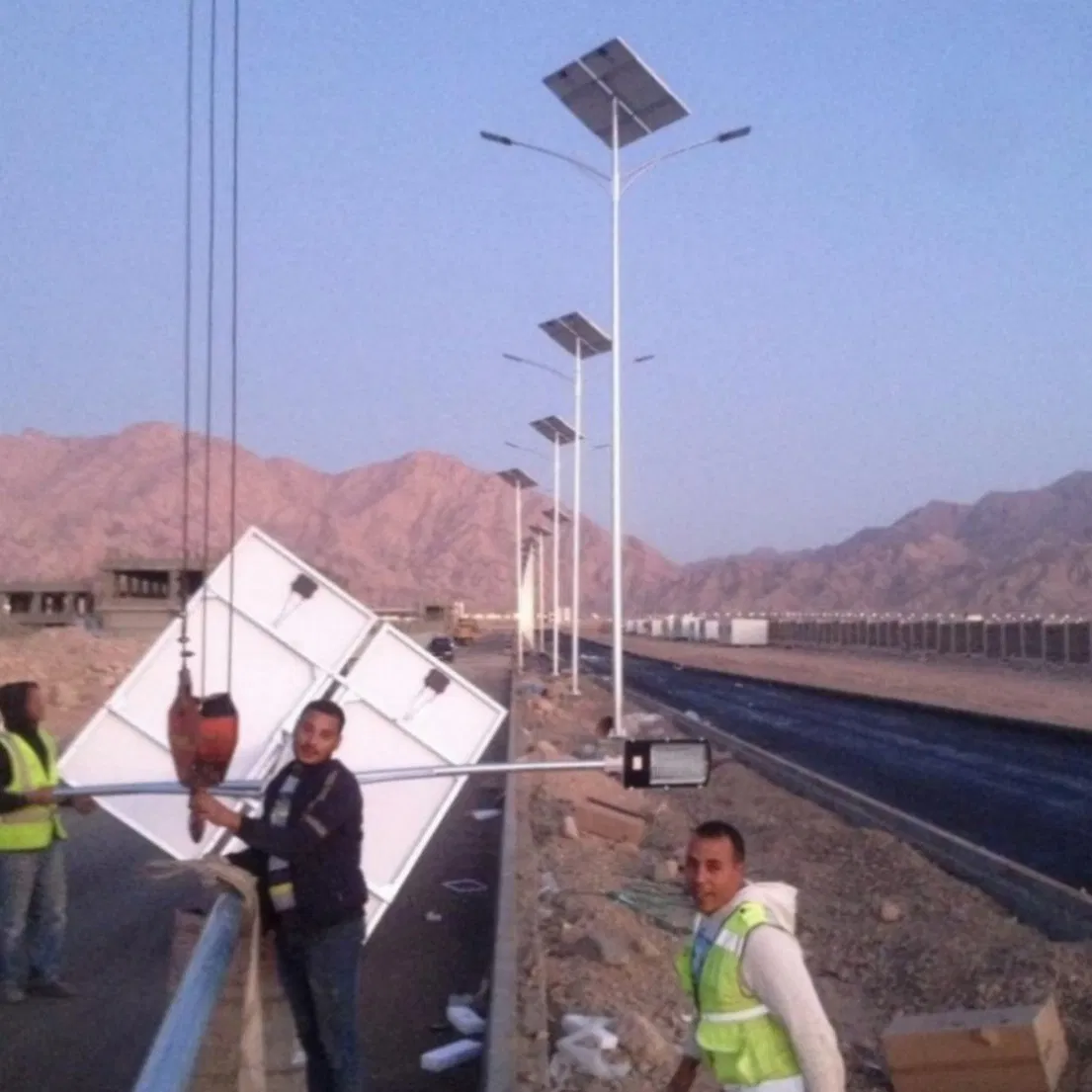 Luz solar de calle con panel solar para campo de golf Crescent Terrace