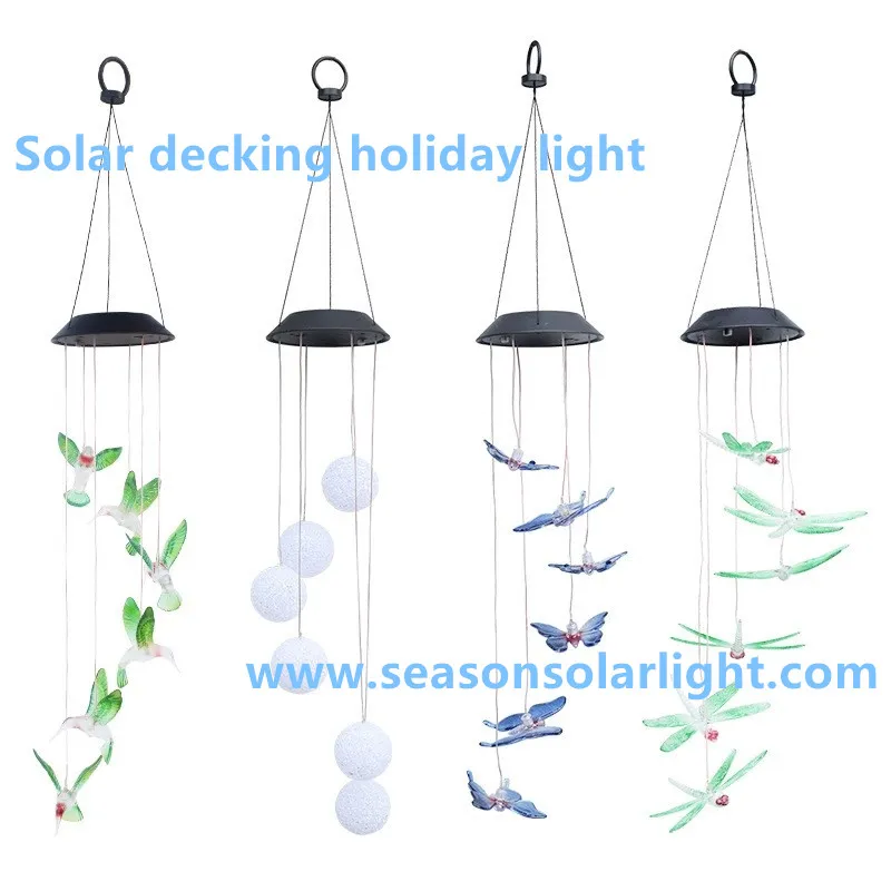 Lámpara colgante LED solar mariposa