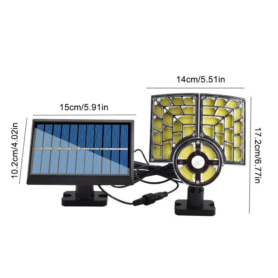 Luces LED exteriores de pared y batería interior para escenario, canalón rural, banco de energía automático con celda de azulejo, luz solar de jardín, farola