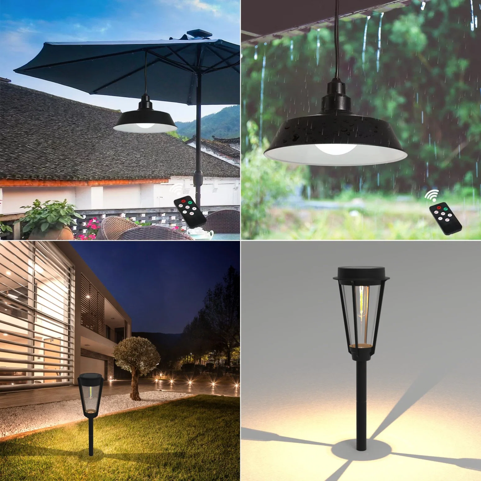Luz LED IP65 a prueba de agua con sensor de movimiento para exteriores, luz solar para patio, jardín y césped