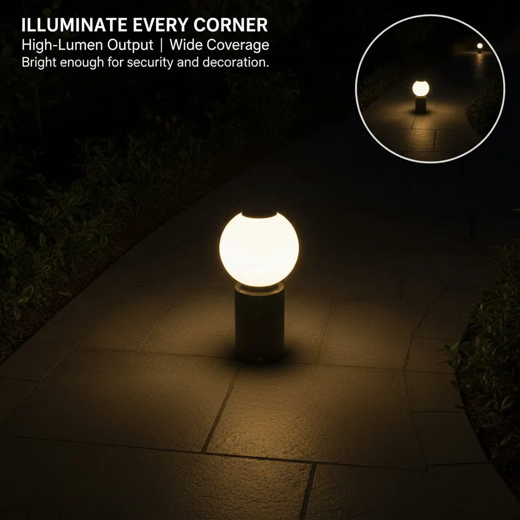Luces de Poste Solar para Exterior, Inmunes a Tormentas de Lluvia, Luz LED para Tapa de Cerca Impermeable con Rendimiento en Todas las Condiciones Climáticas, para Jardín, Patio, Patio Trasero, Entrada